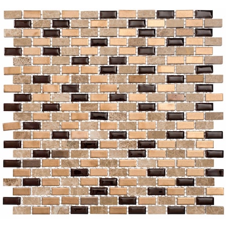 Andova Tiles SAMPLE-Bisterio Eclair 1/2 in. x 1 in. Porcelian Mosaic Wall Tile SAM-ANDBIS961